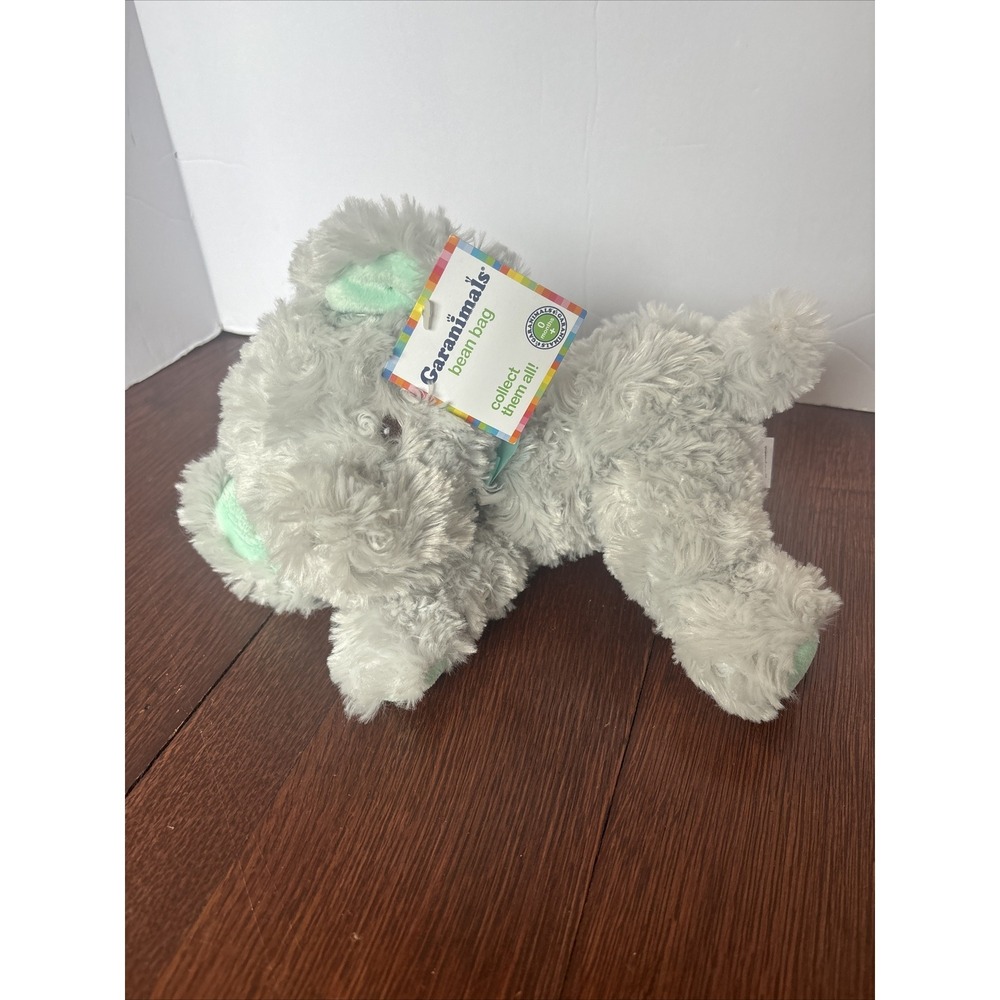 Garanimals Elephant Plush Grey Aqua Stuffed Animal Embroidered Eyes 11"